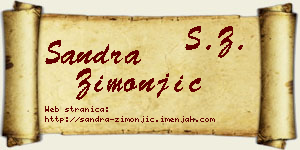 Sandra Zimonjić vizit kartica